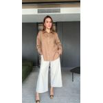 Camisa Linho Cava Deslocada - Marrom
