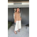 Camisa Linho Cava Deslocada - Marrom
