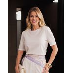 T Shirt com Lenço - Off white