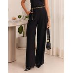 Calça Pantalona Cós Diferenciado Alf. - Preto