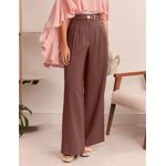 Calça Pantalona Cós Diferenciado Alf. - Marrom