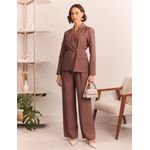 Calça Pantalona Cós Diferenciado Alf. - Marrom