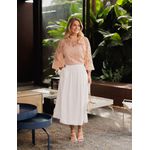 Saia Midi Gode Alfaiataria - Off white