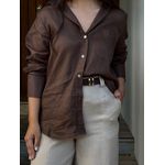 Camisa Linho Malu - Marrom