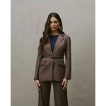 Blazer C Cinto Camile - Marrom
