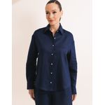Camisa Linho 100% - Marinho Azul Noite