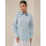 Camisa Tricoline Algodão Poliamida - Azul Ice - .