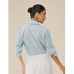 Camisa Tricoline Algodão Poliamida - Azul Ice - .