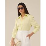 Camisa Tricoline Algodão Poliamida - Amarelo - .