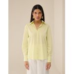 Camisa Tricoline Algodão Poliamida - Amarelo - .
