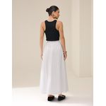 Saia Midi Tricoline - Off White
