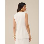 Colete Alongado Alfaiataria - Off White teste .