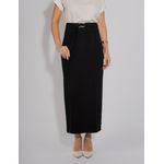 Saia Midi Alfaiataria - Preto