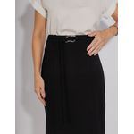 Saia Midi Alfaiataria - Preto