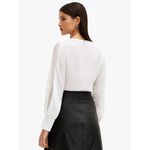 Blusa C Recorte Transparente Carin - Off White