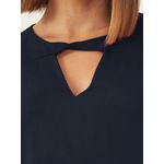 Blusa Torção No Decote Vany - Azul Marinho