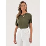 Blusa Kiara Mg Curta - Verde Oliva