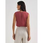 Blusa Crepe Bruna S Manga - Rosa Nude