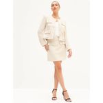 Saia Mini Tweed C Lapelas Walesca - Aveia