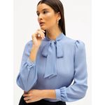 Blusa Gola Laço Florenza - Azul Claro