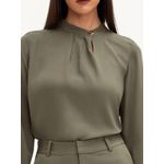 Blusa Botão Organico Vilma - Verde Oliva