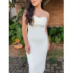 Vestido Eva sem Alças - Off White
