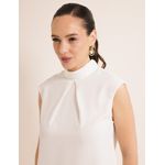 Blusa Prega Alfaiataria Fluída - Off White