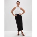 Saia Maxi Longuete Viscose Gerlani - Preto