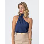 Blusa Lenço Viscose Marinho Selene