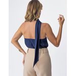 Blusa Lenço Viscose Marinho Selene