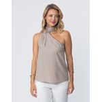 Blusa Lenço Viscose - Bege