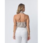 Blusa Lenço Viscose - Bege