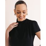 Blusa Pregas Crepe Texturizado - Preto