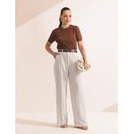 Blusa Tricot Manga - Marrom