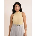 Regata Gola Alta Tricot - Amarelo