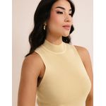 Regata Gola Alta Tricot - Amarelo