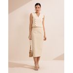 Colete Alfaiataria Twill - Creme Ecru