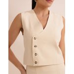 Colete Alfaiataria Twill - Creme Ecru
