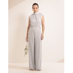 Blusa Prega Alfaiataria Fluída - Cinza