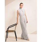 Blusa Prega Alfaiataria Fluída - Cinza