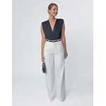 Calça Reta Risca De Giz Off White