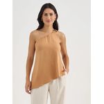 Blusa Eunice Ombro Só em Viscose - Camel