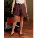 Shorts Alfaiataria Twill - Marrom