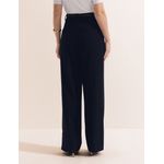 Calça Pantalona Crepe Alfaiataria - Azul Marinho