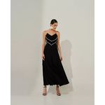 Vestido Rafaelly - Preto Bicolor