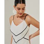 Vestido Rafaelly - Branco Bicolor