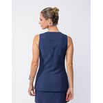 Mini Saia Alfaiataria Viscose - Marinho Azul Noite