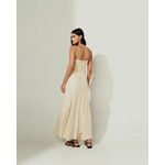 Vestido Midi Poliana - Linho Crú