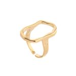 Anel Contemporâneo com Banho em Ouro 18k Copia
