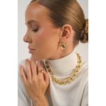 Brinco Liso Encaixe com Banho em Ouro 18k
